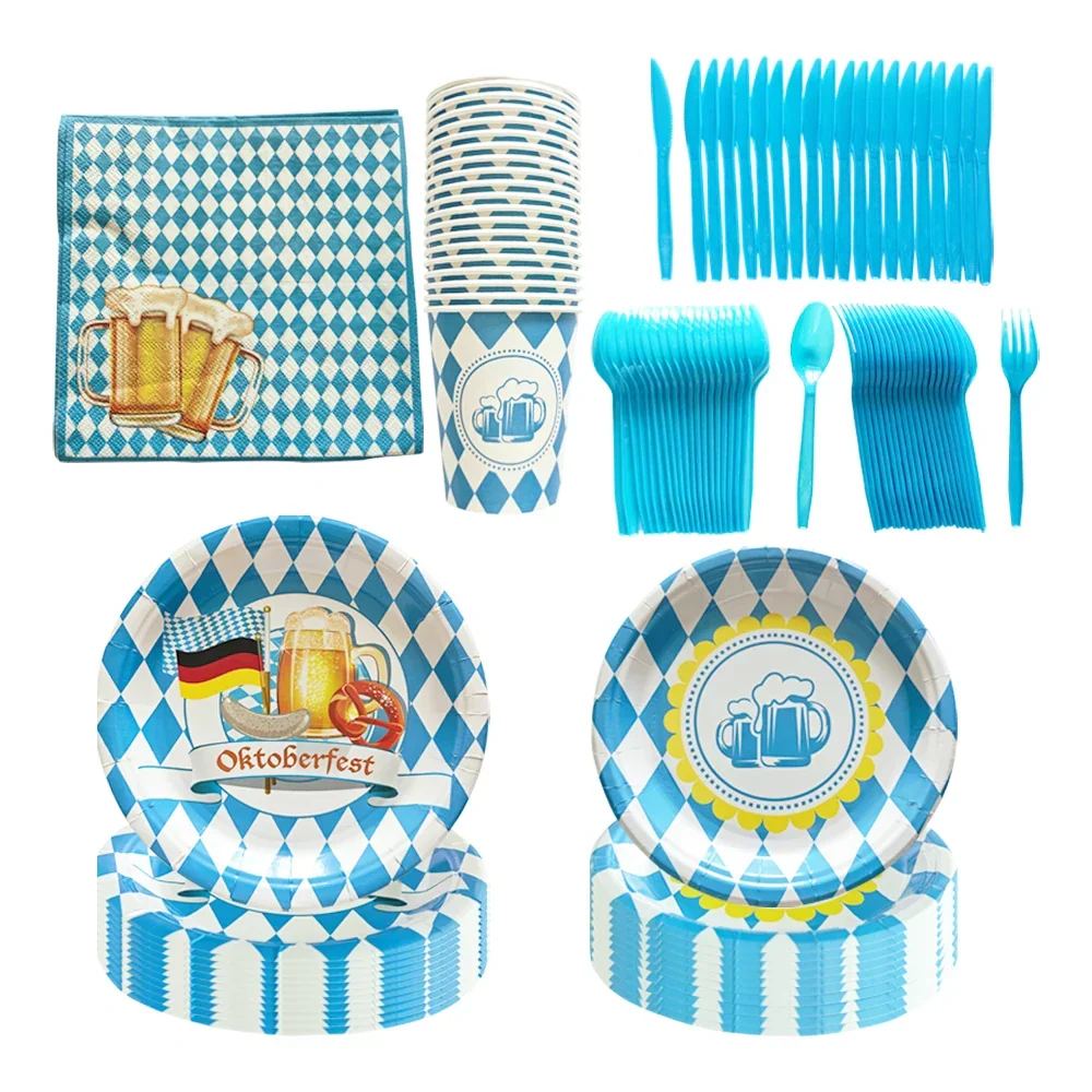 Engangsfestservise sett i Oktoberfest-design – ProstPaket Oktoberfest 2025