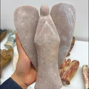 Ekstra stor og sjelden Pink Ametyst Engel , ca 18 cm