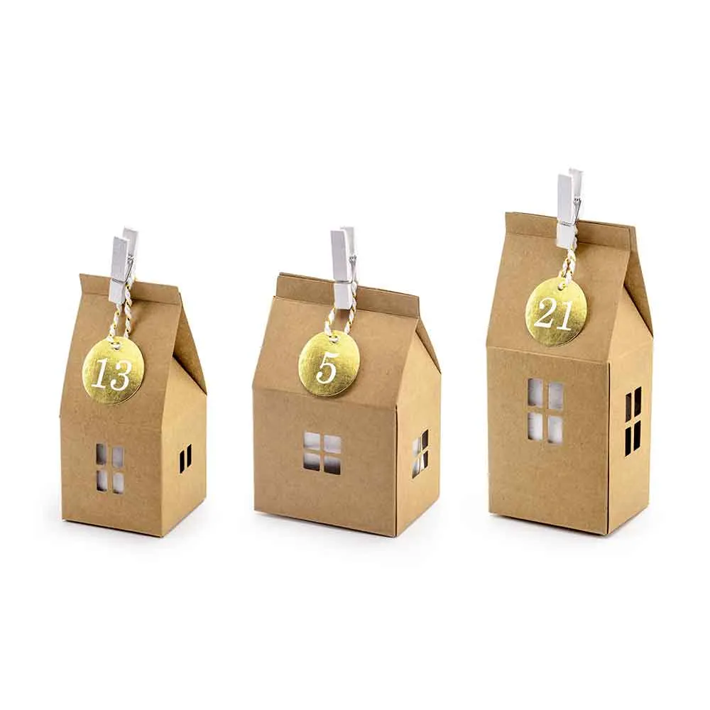 Advent Julekalender Hus 24 stk.