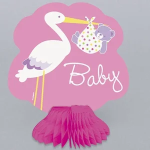 Babyjente/stork bordddekor, 4 stk