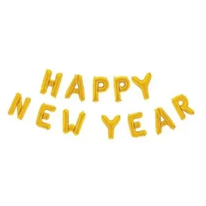 Ballong Gull -Happy New Year- 41cm