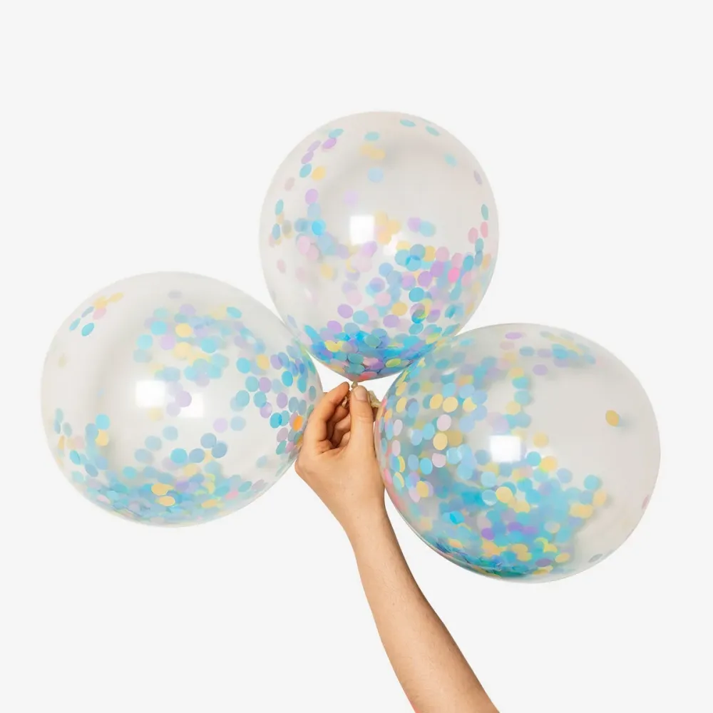 Ballonger med konfetti. 6 stk