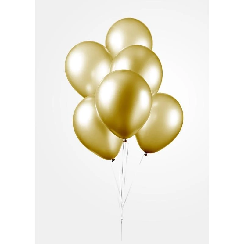 Ballonger -Metallisk gull- pk/10