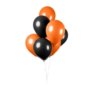 Ballonger -Svart og Oransje- pk/10