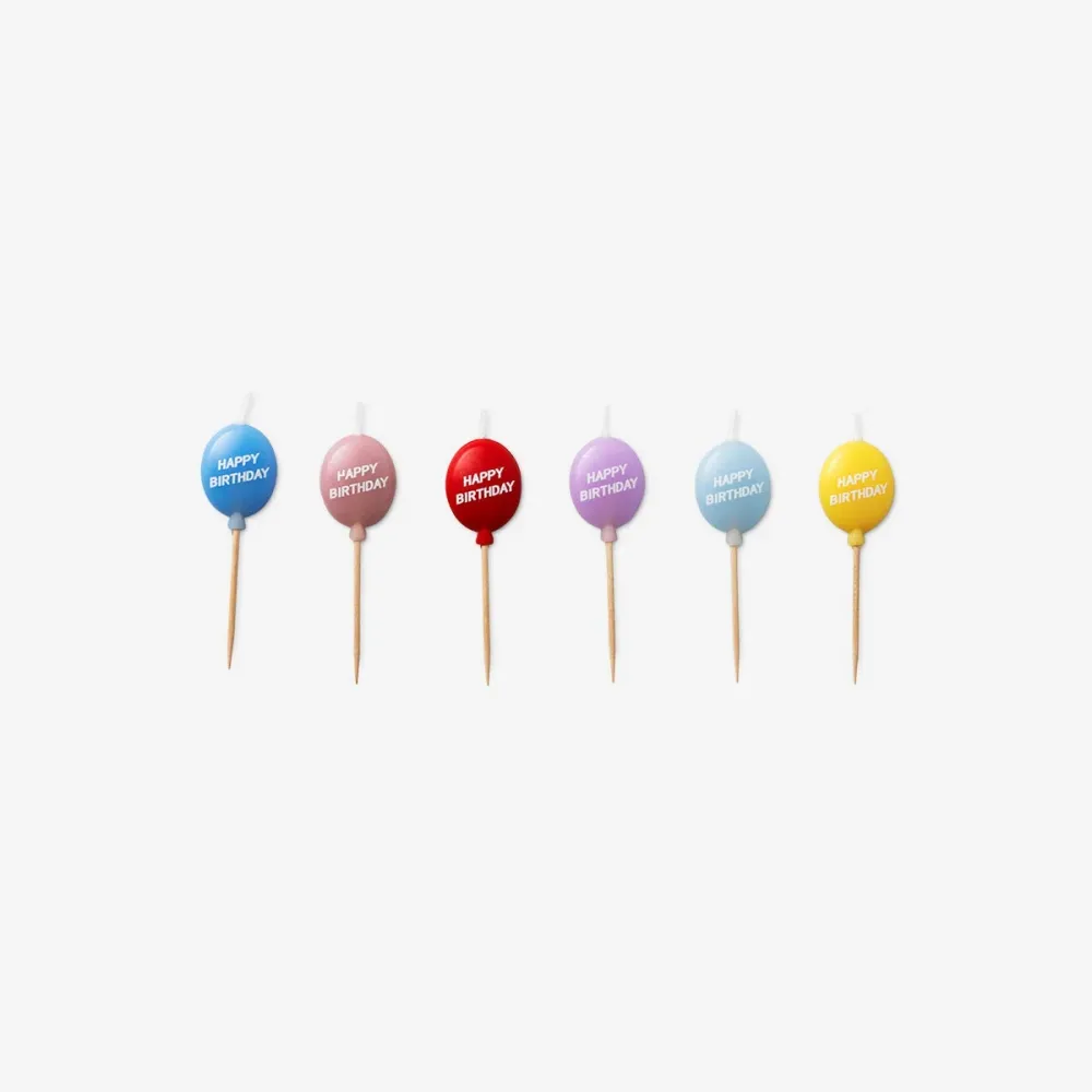 Ballongformede kakelys. 6 stk