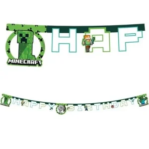 Banner Happy Birthday -Minecraft- 2m