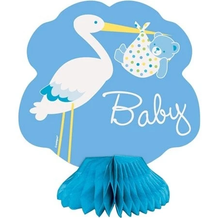 Bordpynt blå babystork, 4 stk