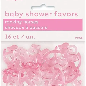 Dekor, Rosa gyngehester i plast, pk/16