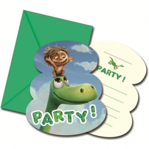 Den Gode Dinosaur Invitasjoner 6 stk.