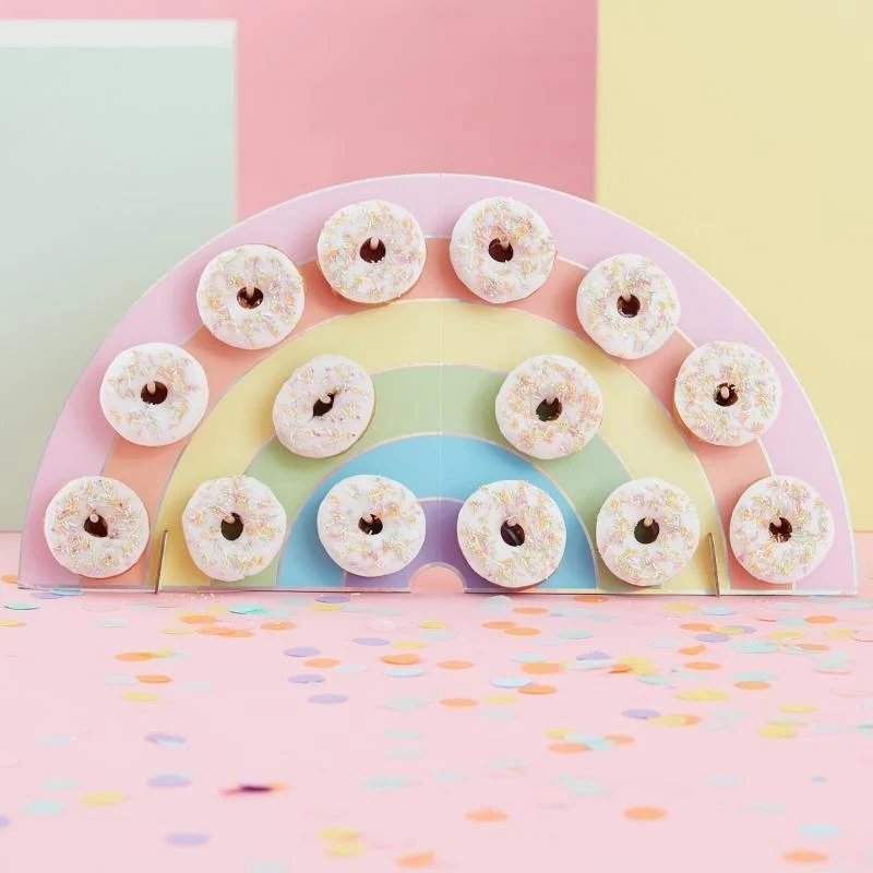 Donutvegg -Regnbue- 64x32cm