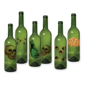 Flaske-etiketter til halloween, Kroppsdeler, pk/6