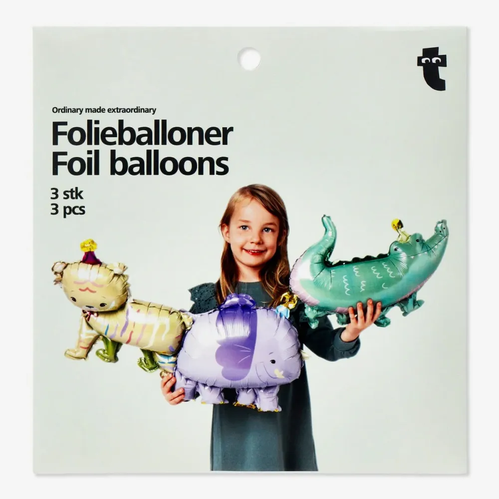 Folieballonger. 3 stk