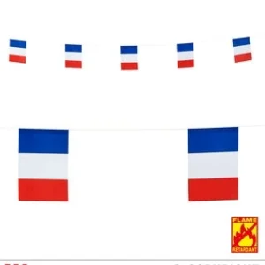 Fransk flaggrekke i papir, totalt 6 meter