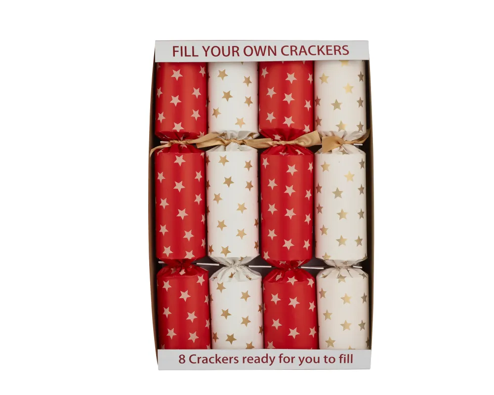 Fyll din egen Smellbonbon - 8 stk - Stjernedesign