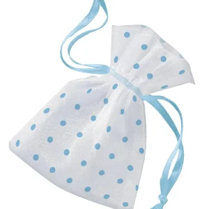 Gavepose, organza -Blå- pk/6