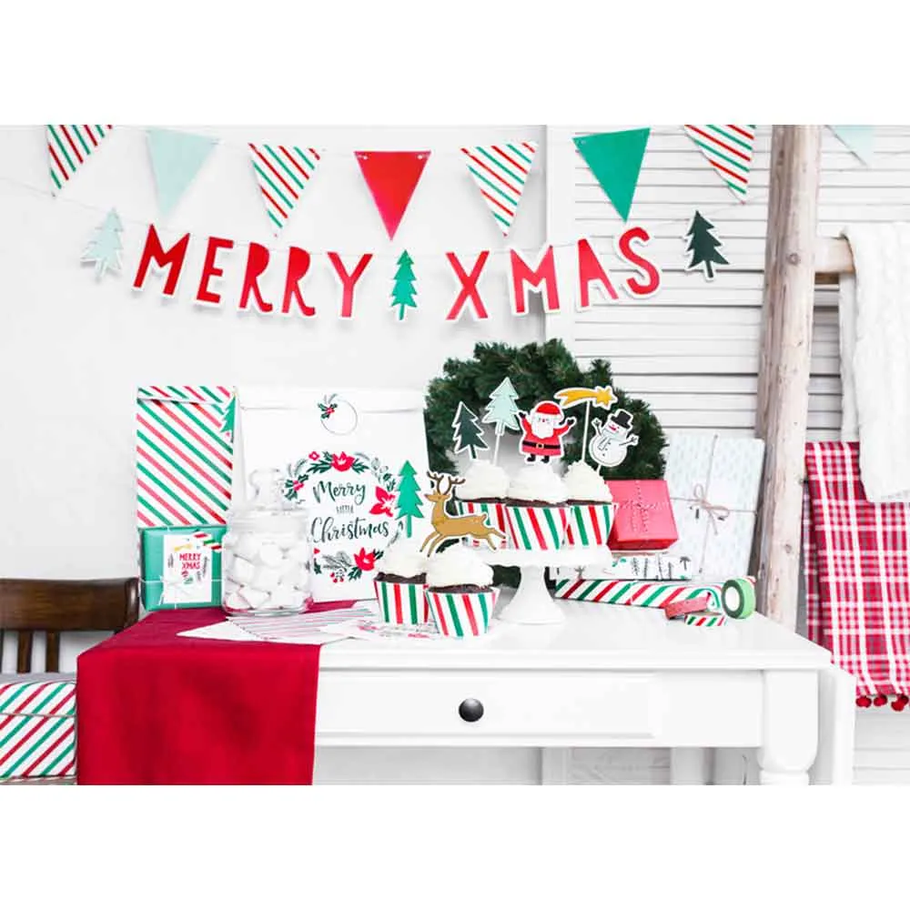 Gaveposer Merry Xmas Stripete 3 stk.