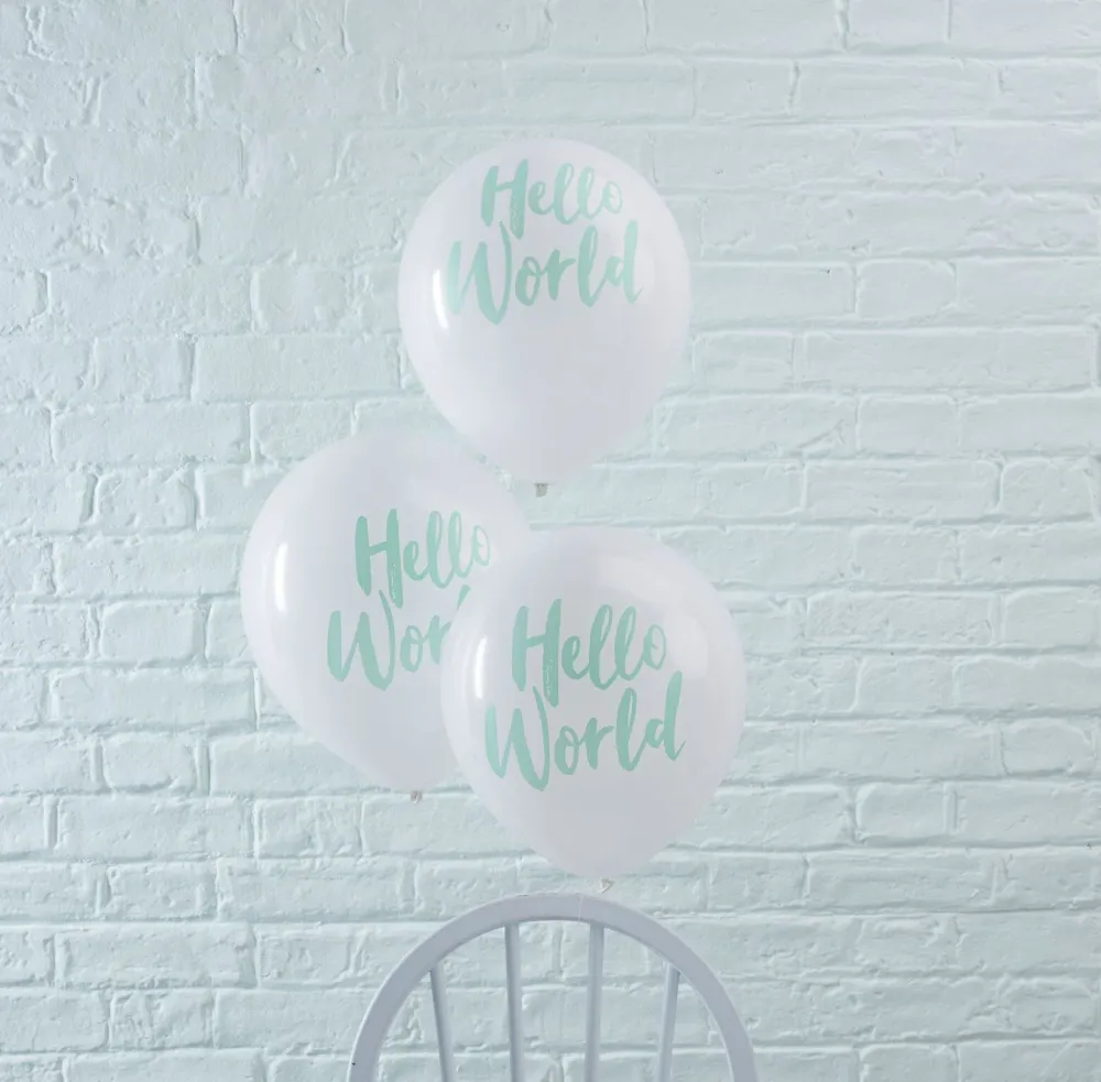 Hello World Ballonger 10 stk.