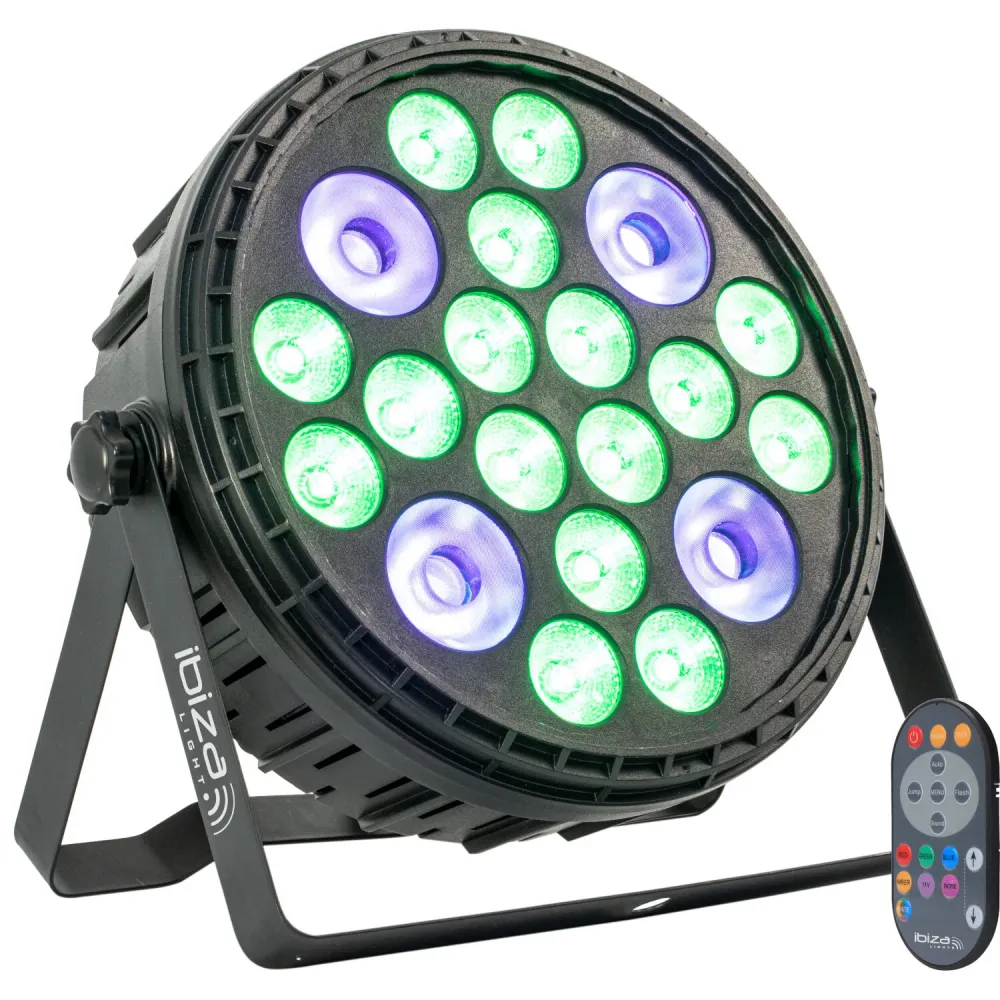 Ibiza XL RGBW+UV-parlampe (16x6 + 4x30W)