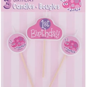 Kakelys 1årsdag rosa -Marihøne- sett/3