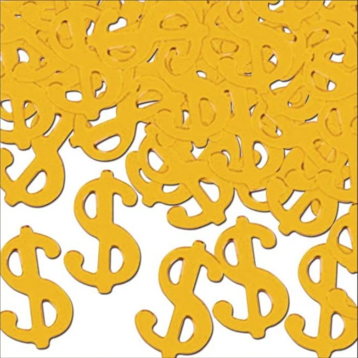 Konfetti Dollar tegn
