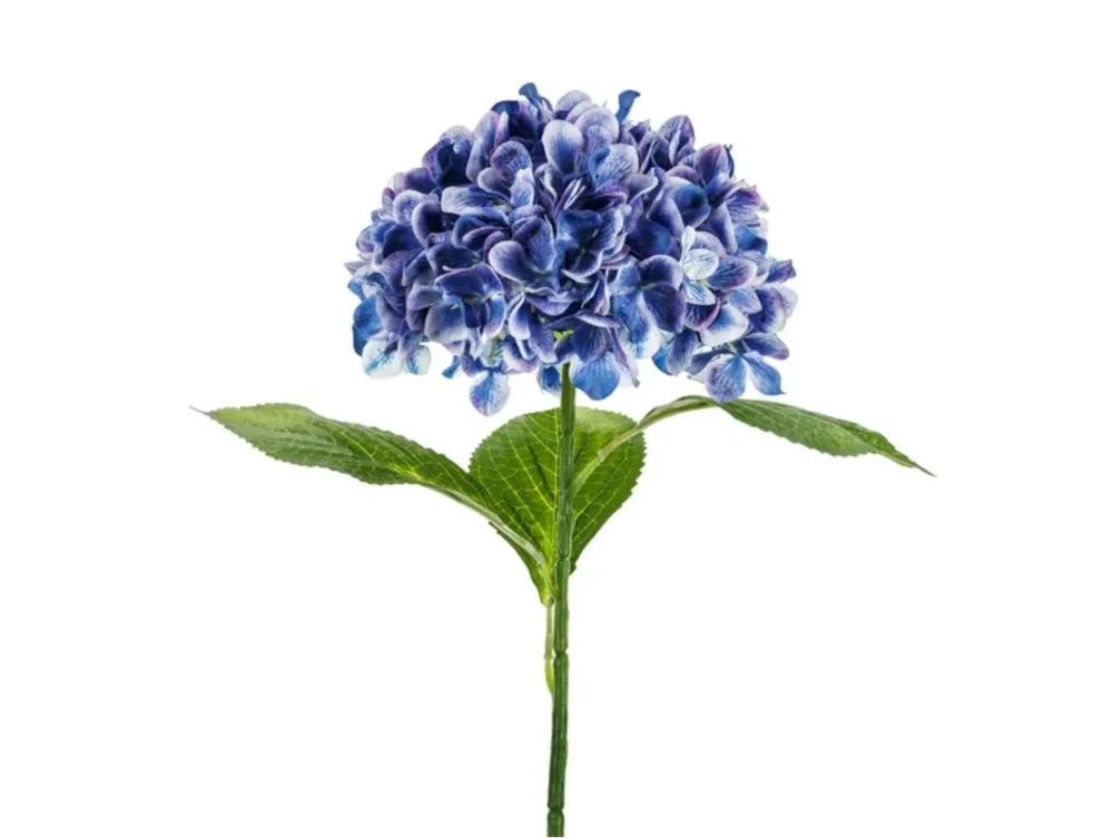 Kunstig Hortensia, Premium - Marineblå