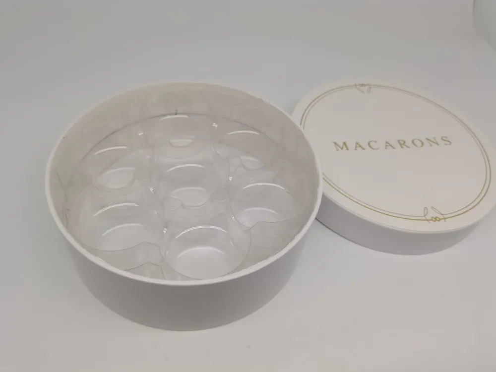 Makroneske, Rund, 18cm, 14stk, Hvit
