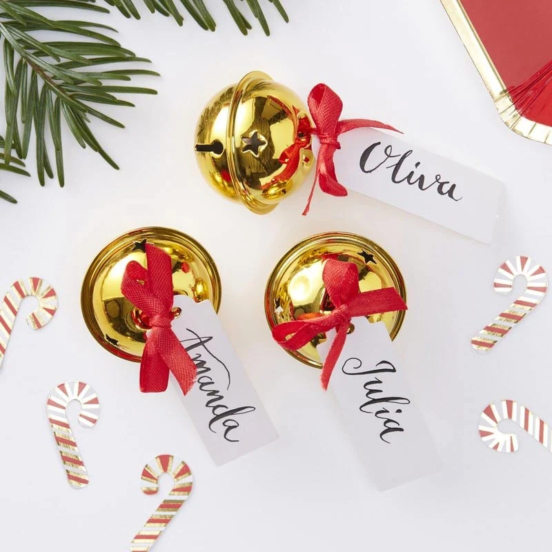 Merry And Bright Bordkortholder Bjelle 6 stk.