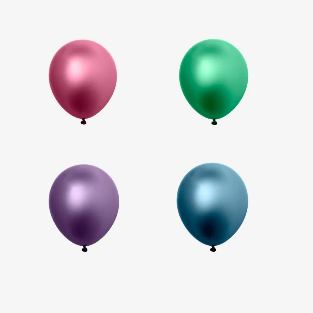 Metalliske ballonger - 8 stk