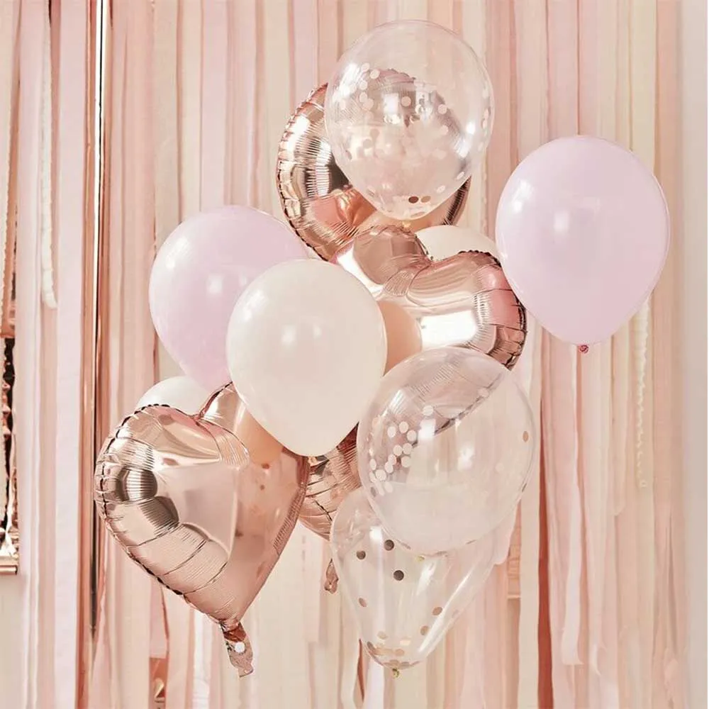 Mix It Up Ballongbukett Rosa Rosegull