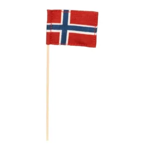 Norsk flagg 15cm, pk/6