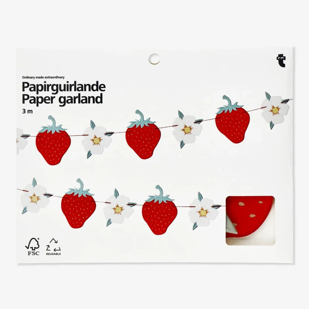 Papirkrans. 300 cm