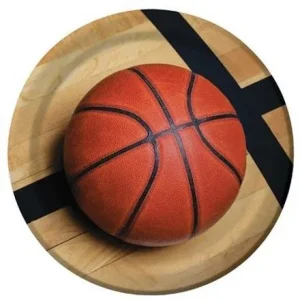 Papptallerken -Basketball- 22cm pk/8
