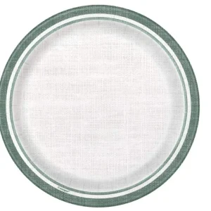 Papptallerken Botanisk striper, 22cm, pk/8