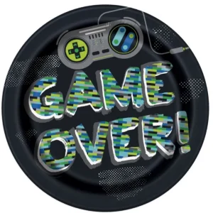 Papptallerken Gaming, 23cm pk/8