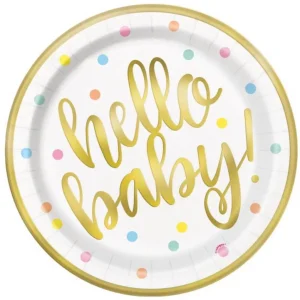Papptallerken Hello Baby pk/8