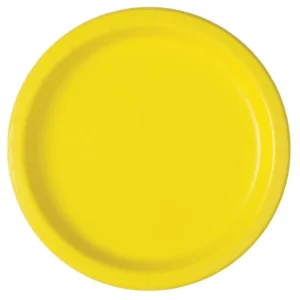 Papptallerken -Neon Yellow- 23 cm pk/8
