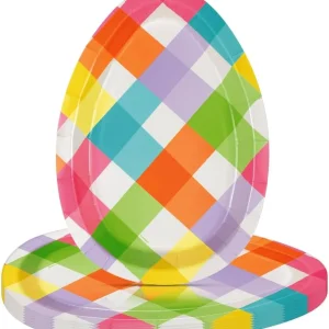 Papptallerken påske Eggformede tallerkener, pk/8