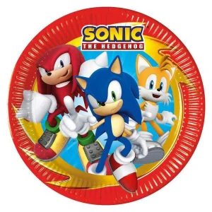 Papptallerken -Sonic- 23cm, 8stk