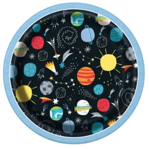 Små Papptallerken verdensrommet – Outer Space-, pk/8