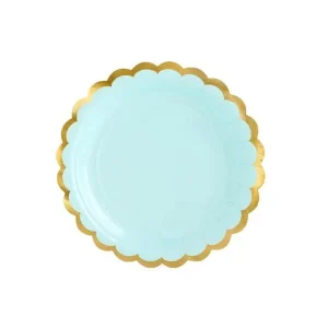 PartyDeco Papptallerken -Mint- pk/6