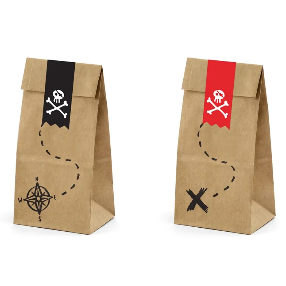 Piratparty Godteposer - 6 stk