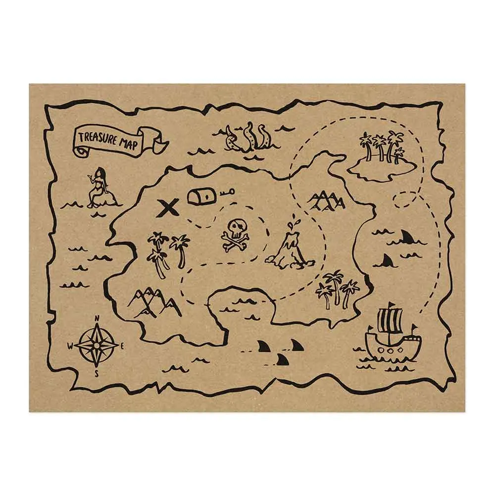 Piratparty Spisebrikker - 6 stk