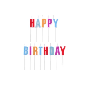 PME Bokstav kakelys -Happy Birthday- sett/13