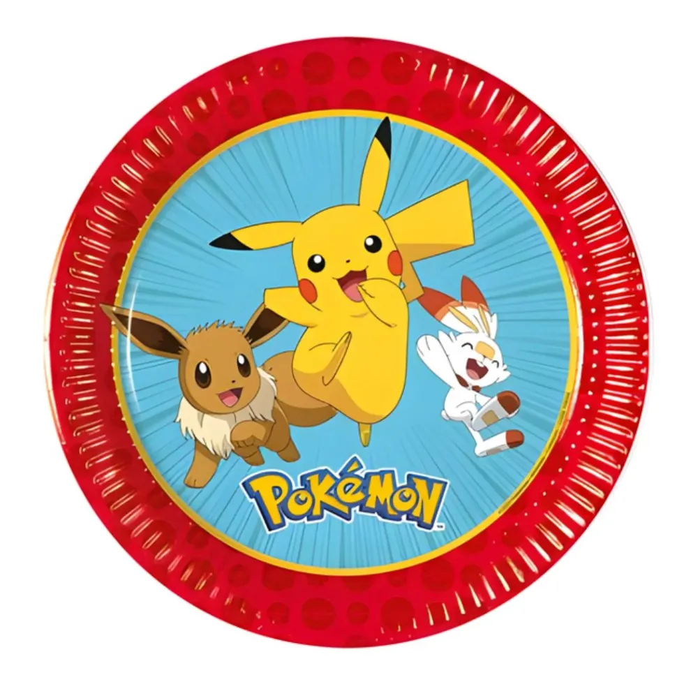 Pokemon fat, engangs, 20cm, pk/8