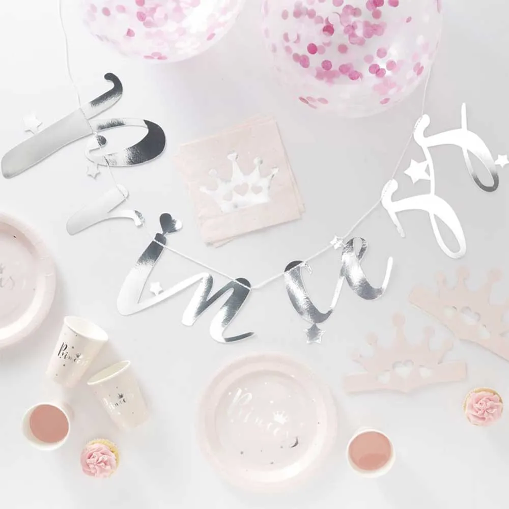 Prinsessebursdag Rosa Party Box 16 pers.