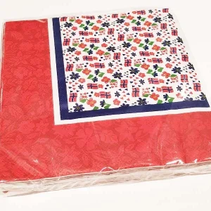 Servietter Blomster og Norske flagg, pk/20