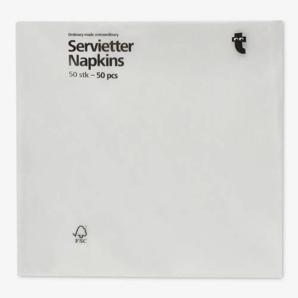 Servietter. 50 stk