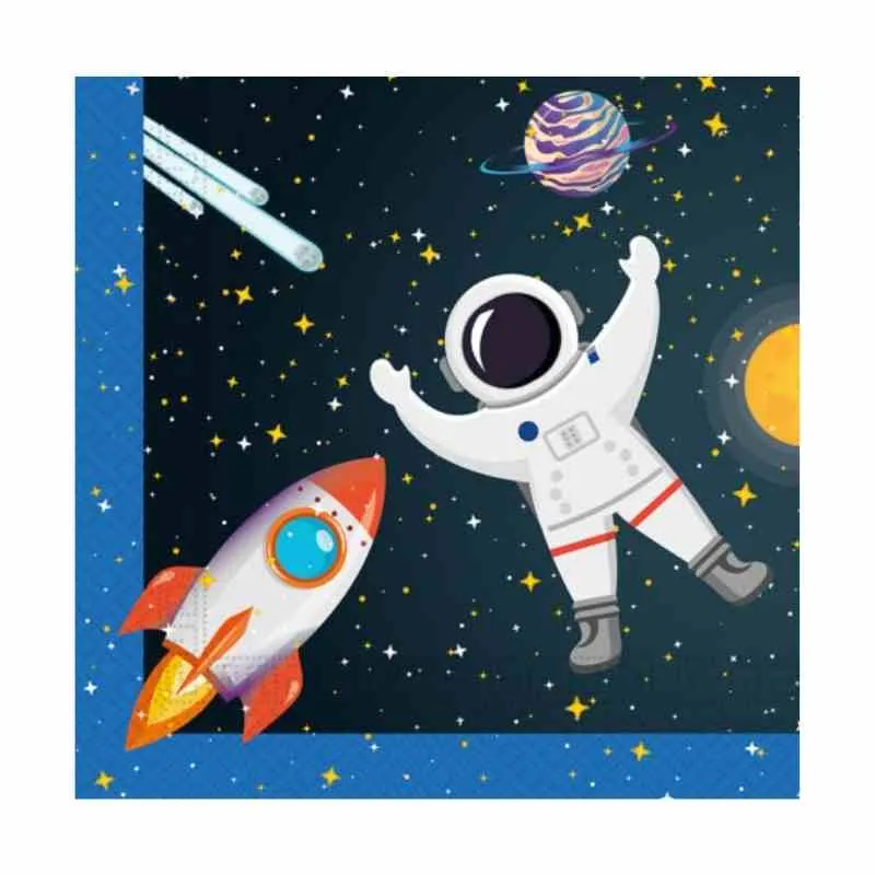 Servietter verdensrommet - Rocket Space, pk/20