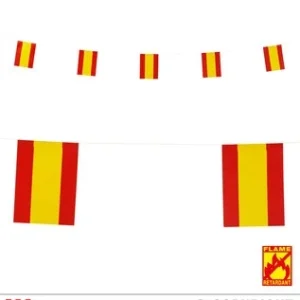 Spansk flaggrekke på totalt 6 meter (rød/gul), papir