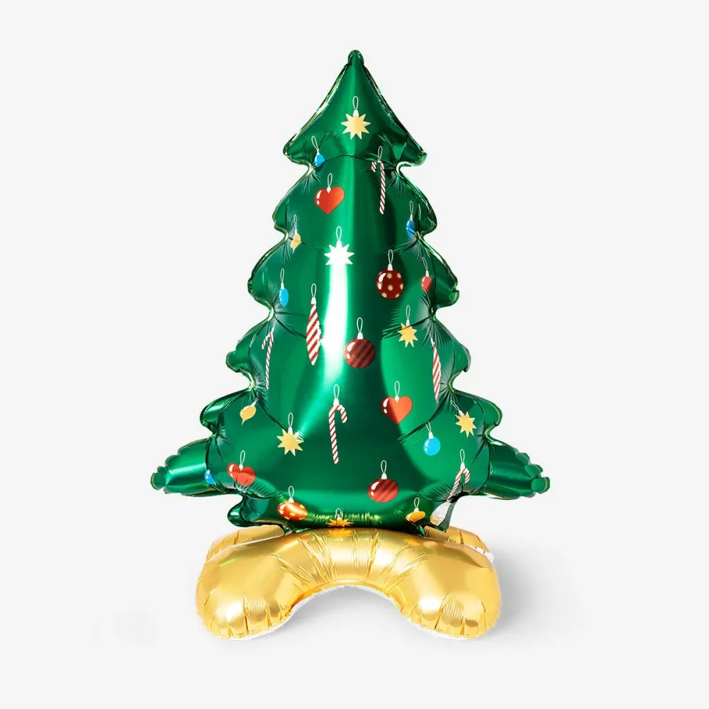 Stående Jul Tre Folieballong - 90 cm